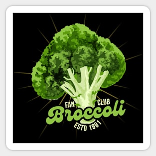 Broccoli Fan Club Retro EST 1991 Sticker